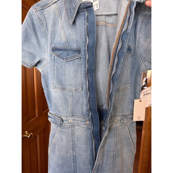 Good American Fit For Success Denim Jumpsuit Light Wash Size Large NWT - Picture 8 of 11